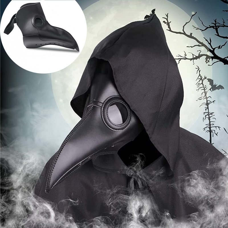 Disposable Surgical Mask - Halloween schwarz Gummi Pest Arzt Maske