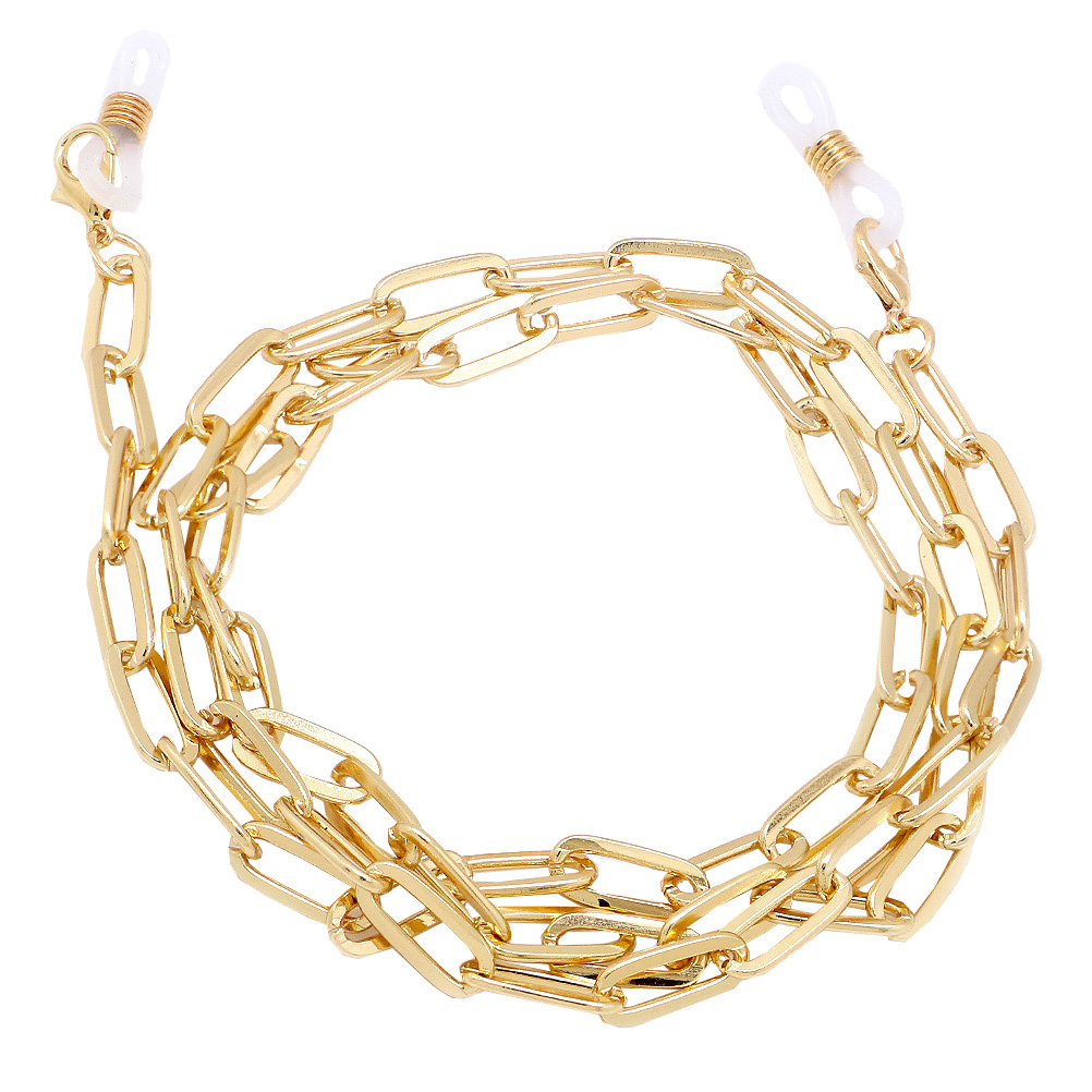 Goldene Büroklammer-Brillenket – Mask Chain Holder Bewertung und Preis