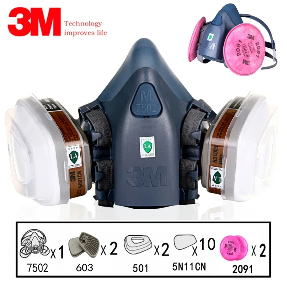 17-in-1 3M 7502 Staub-Gas-Atem – Dust Mask Construction Bewertung und Preis